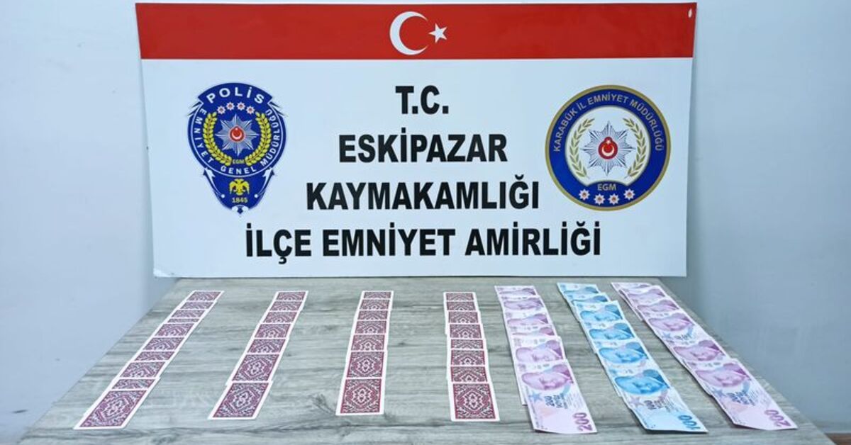 Karabük’te kumar oynayan 4 kişiye 25 bin 700 lira ceza
